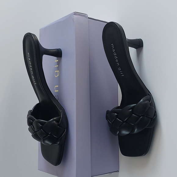 Madden Girl Shoes - Madden girl women's sandals kitten heels shanaa black size 6.5M